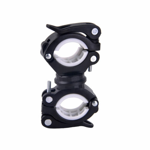 Bicycle Front Light Torch Clip Bracket 360° Rotation Flashlight Holder New 