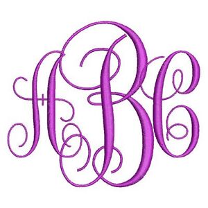 Intertwined Vine Monogram Fonts 3 Letter Alphabet Machine Embroidery Design CD | eBay