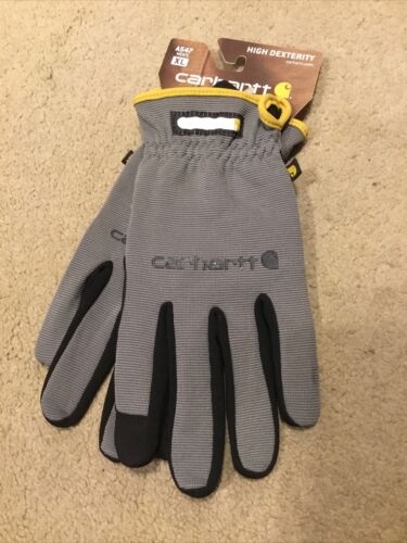 Carhartt Mens High Dexterity Quick Work Flex Gloves Size XL Grey/Black A547 