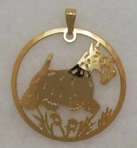 Scottish Terrier Jewelry Gold Pendant by Touchstone 