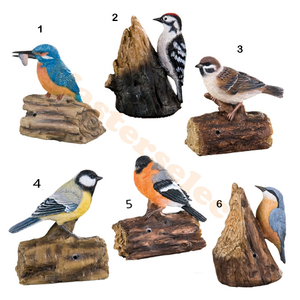 Statuette oiseau siffleur chanteur décoration pour jardin avec capteur mouvement
