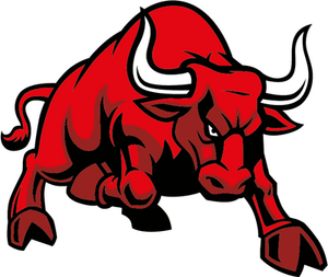 Cartoon Bull Mascot Wild Animal Car Bumper Sticker Decal 5/" x 4/"