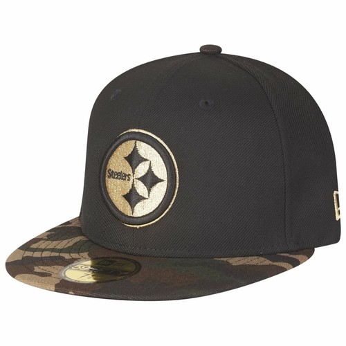 GOLD Pittsburgh Steelers camo New Era 59Fifty Fitted Cap