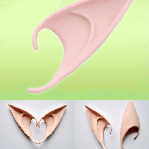 2Pcs Latex Fairy Pixie Elf Ears Cosplay Larp Halloween Party Props Funny EB SH