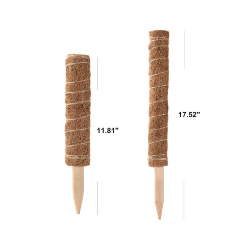 6 Pcs Moss Pole Plant Support 15.7 Inch and 12 Inch Coir Totem Moss Pole Climb