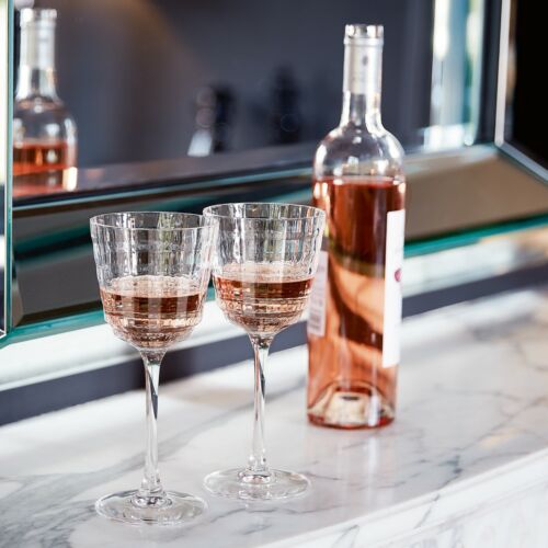 250 ml moderne élégant Cristal d'Arques Rouge ou Blanc Tige Verres à vin design 
