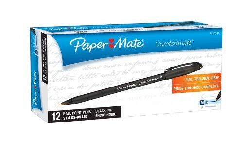 Papermate Pap-6130187 Paper Mate Comfortmate Ballpoint Pen Black Black Ink 