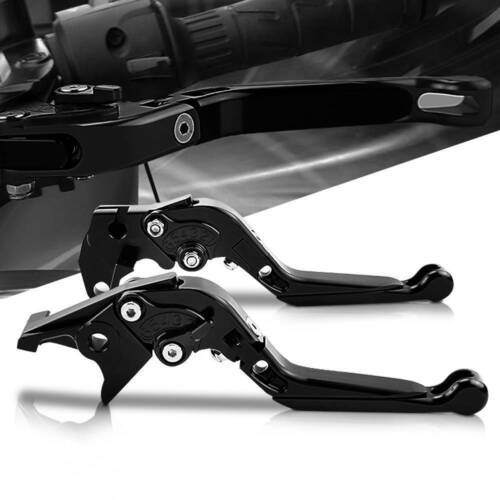 CNC Foldable Motorbike Brakes Clutch Levers For Kawasaki ZX6R 2007-2015 BLACK