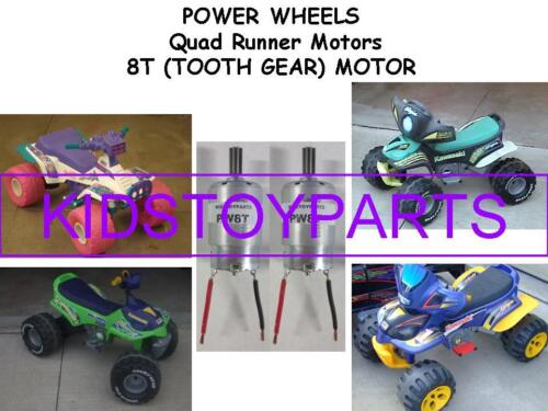 NEW Power Wheels Fisher Price Mattel Motor 8T Pinion Quads & Jeeps 12 Volt 2x 
