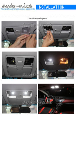 12x White LED Interior Lights Package Kit For 2007-2012 2013 2014 Ford Edge