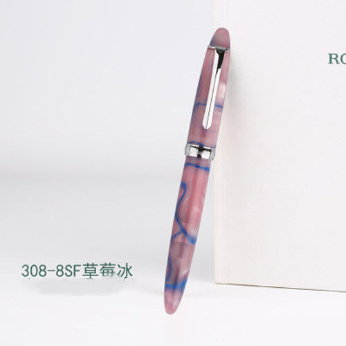 Luxury PENBBS 308 Acrylic China Fountain Pen Smooth Fine 0.5mm Nib Writing Hot