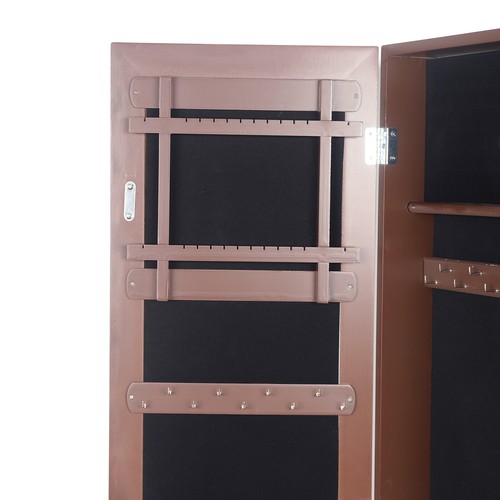 Free Standing Full Length Mirror Storage Jewellery Cabinet Matte Makeup Mirror