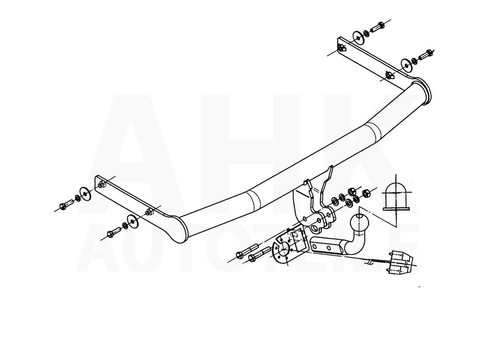 Für Volkswagen VW Polo IV 9N3 Fließheck 05-09 Anhängerkupplung starr+E-S 13p