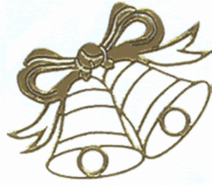 Gold Peel Off Wedding Bells Hearts Invitation Love Sticker Sheet Scrapboook 2-1