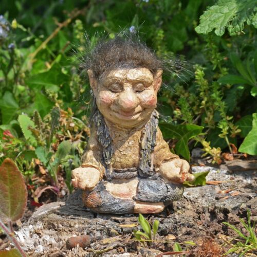 Troll de Méditation Sculpture petite figurine Intérieur Extérieur Jardin Magique 80006