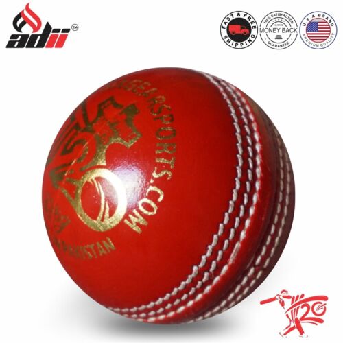 Hand Stitched Leather Cricket Balls 5.5 oz Club County T20 Matches Training Ball