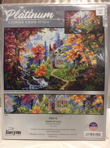 JANLYNN COUNTED CROSS STITCH KIT CHAPEL OF HOPE Platinum Collection 7009-HL NEW