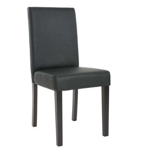 noir mat 6x chaise de salle à manger chaise fauteuil Littau cuir synthétique sombre JAMBES 