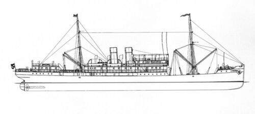 Modellbauplan 1905 Kombifrachtschiff PRÄSIDENT