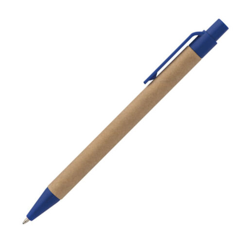 10x Kugelschreiber aus Pappe Farbe blau 