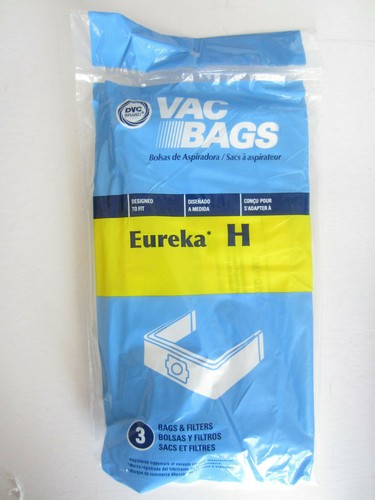 DVC Eureka H Vacuum Bags #52323A Pkg 3 with filters