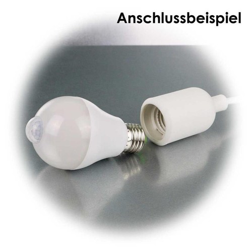 E27 LED Birne mit Bewgungsmelder 6W 600lm daylight Leuchtmittel PIR Sensor 230V
