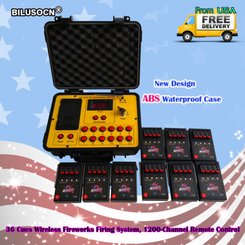 Bilusocn 300M distance+36 Cues Fireworks Firing System remote Control Equipment 
