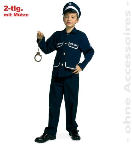 Policier costume bleu 104-152 police uniforme Carnaval 1211023g13
