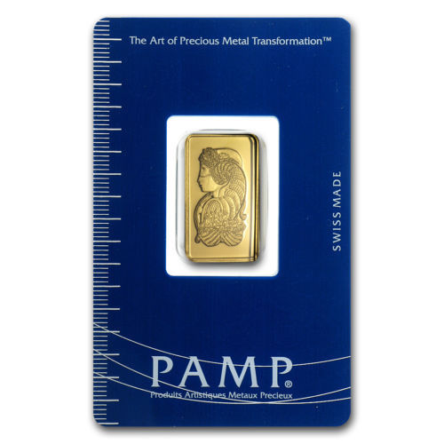 PAMP Suisse Brilliant Uncirculated Sealed 1 Gram .9999 Fine Gold Bar