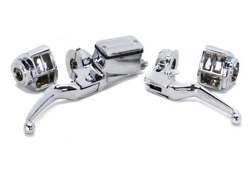 Chrome Handlebar Controls Switch Housings Chrome Harley Shovelhead Evo Xl 82-95