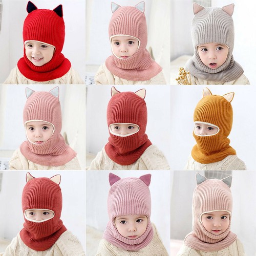 Toddler Kids Girl/&Boy Baby Infant Winter Crochet Knit Hat Beanie Cap Scarf Set