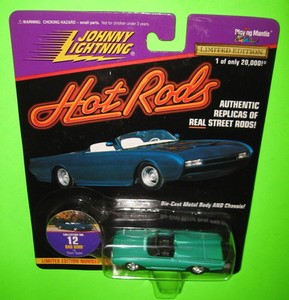 Johnny-Lightning-Hot-Rods-Bad-Bird-12-08555-Thom-Taylor-1997-Aqua-Green-MOC
