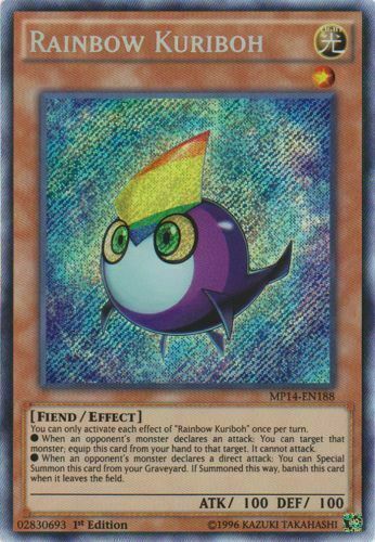 Secret Rare MP14-EN188 1st Edition Rainbow Kuriboh Yugioh