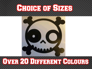 Funny Skull Vinyl Sticker Decal for Car Van Bike Camper Wall Art S1