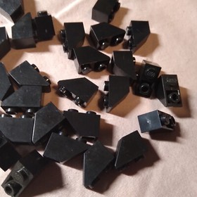 D Lego Lot 27 Black Inverted Slope 2 x 1 3665 79007 6075 10188 7730
