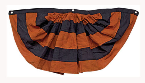 Halloween 36/" W x 15/" L Orange /& Black Cotton bunting Large