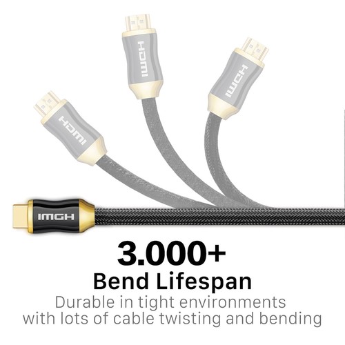 4K 60Hz HDR UHD 4:4:4 HDMI 2.0 High Speed 18Gbps HDMI Cable 25ft - HDCP 2.2
