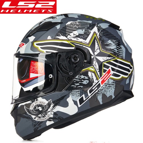 LS2 New Motorcycle Full Helmet Motocross Anti fog Visor ECE Brand Racing Helmets