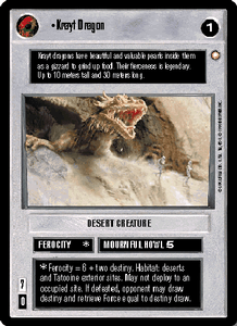 played Krayt Dragon SPECIAL EDITION star wars ccg swccg