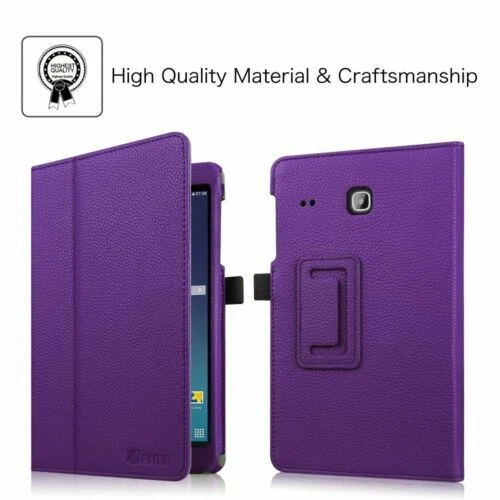 Lector de libros electrónicos y tablet Violeta Estuches, Fundas y teclado Folios Para Samsung Galaxy Tab E