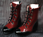 1/3 BJD Shoes Deep Red Supper Boots MID Dollmore Luts AOD DZ MSD High heels