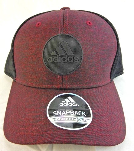 adidas Mens Thrill Snapback Jersey Print Collegiate Burgundy *New*