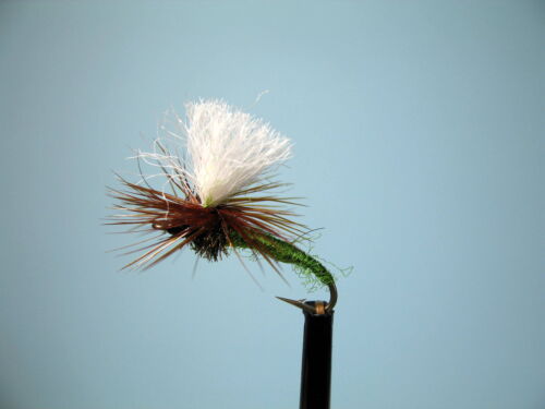 Details about   3 x GREEN KLINKHAMMER DRY TROUT FLIES  Size 12,14,16 Available 