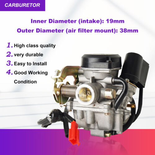 50CC Scooter Moped GY6 Carburetor Carb Fit For SUNL ROKETA Qingqi Lifan Verucci