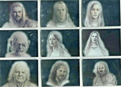 Topps Lord of The Rings Masterpieces II Silver Foil Art Full Chase & Etched set 