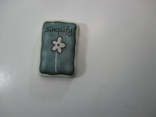zzp Simplify flower WORDS TO INSPIRE Message stone pocket figurine Ganz 