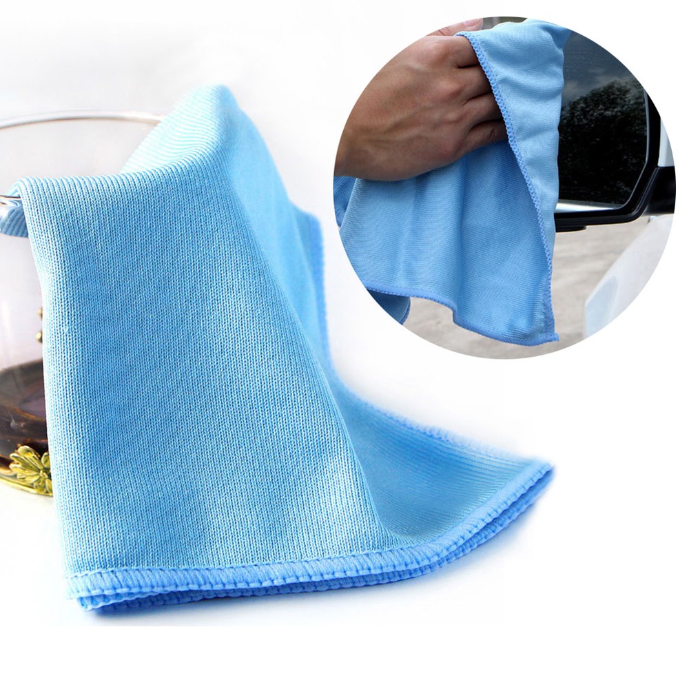 HB BL_ Car Microfiber Glass Cleaning Towel Polishing Window Windshield