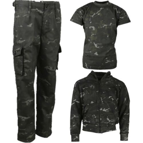 WORLD BOOK DAY BOYS ARMY COSTUME KIDS TROUSERS T-SHIRT HOODIE BLACK CAMO 