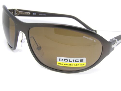Police Stunning Cool Sunglasses S8771 8KFP Brown Shades Polarised Fashion New