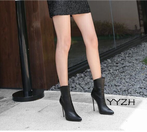 Details about  / Autumn Women/'s Ladies Pointed Toe Ankle Boots Elegant High Heels Stiletto Shoes